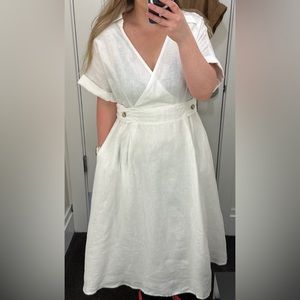 White linen Banana Republic Dress NWT